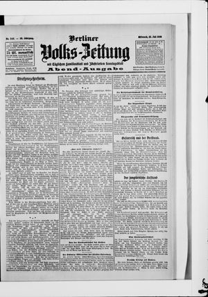 Berliner Volkszeitung vom 22.07.1908