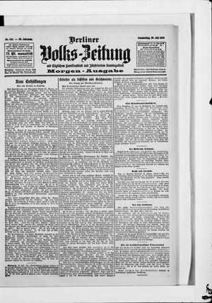 Berliner Volkszeitung vom 23.07.1908