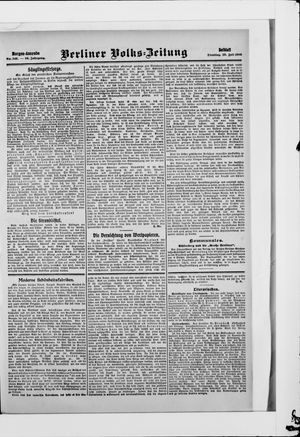 Berliner Volkszeitung vom 28.07.1908