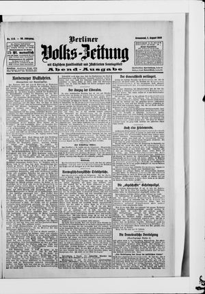 Berliner Volkszeitung vom 01.08.1908