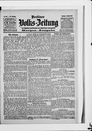 Berliner Volkszeitung vom 02.08.1908