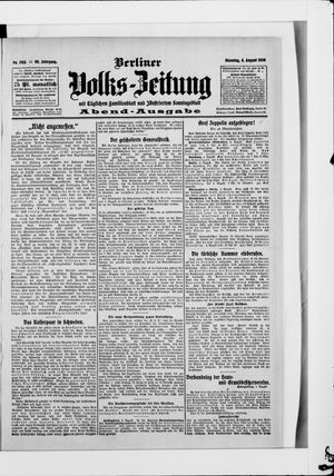 Berliner Volkszeitung vom 04.08.1908