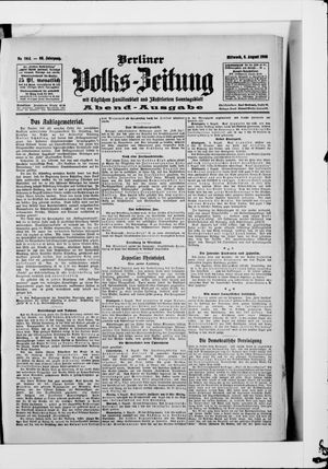 Berliner Volkszeitung vom 05.08.1908