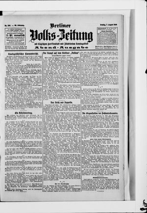 Berliner Volkszeitung vom 07.08.1908