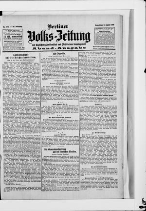 Berliner Volkszeitung vom 08.08.1908