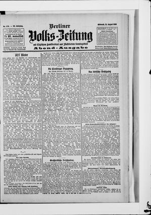 Berliner Volkszeitung vom 12.08.1908