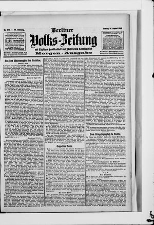 Berliner Volkszeitung vom 14.08.1908