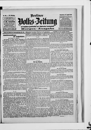 Berliner Volkszeitung on Aug 15, 1908