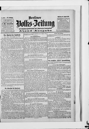 Berliner Volkszeitung on Aug 19, 1908