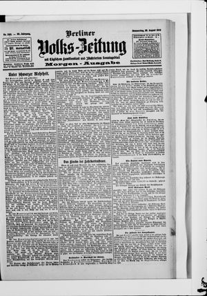 Berliner Volkszeitung vom 20.08.1908