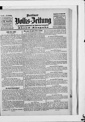 Berliner Volkszeitung vom 20.08.1908