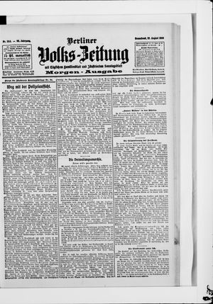 Berliner Volkszeitung vom 22.08.1908