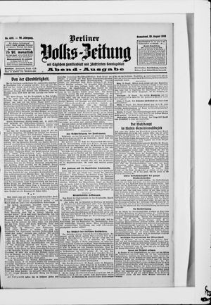 Berliner Volkszeitung vom 29.08.1908