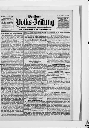 Berliner Volkszeitung vom 01.09.1908