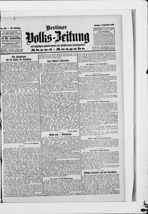 Berliner Volkszeitung vom 07.09.1908