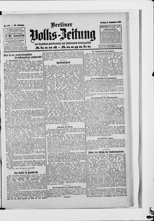 Berliner Volkszeitung vom 11.09.1908