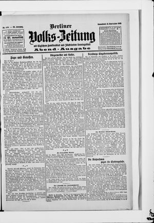 Berliner Volkszeitung vom 12.09.1908