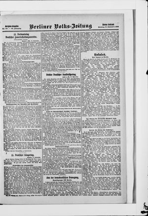 Berliner Volkszeitung on Sep 13, 1908
