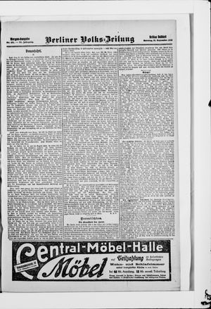 Berliner Volkszeitung on Sep 13, 1908