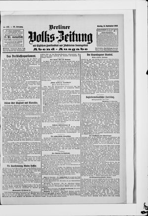 Berliner Volkszeitung vom 14.09.1908