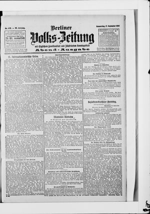 Berliner Volkszeitung on Sep 17, 1908