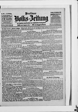 Berliner Volkszeitung vom 18.09.1908