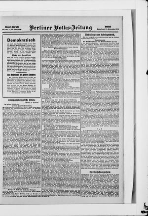Berliner Volkszeitung vom 19.09.1908