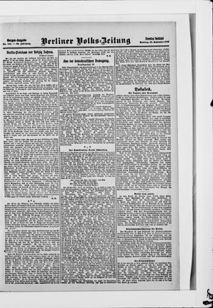Berliner Volkszeitung on Sep 20, 1908