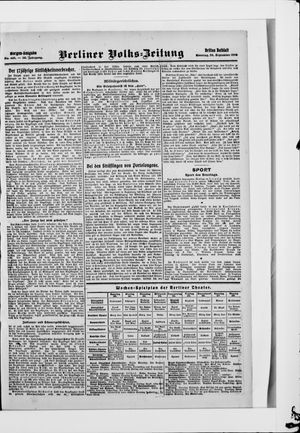 Berliner Volkszeitung vom 20.09.1908