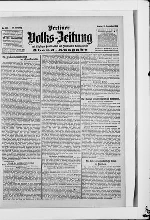 Berliner Volkszeitung vom 21.09.1908
