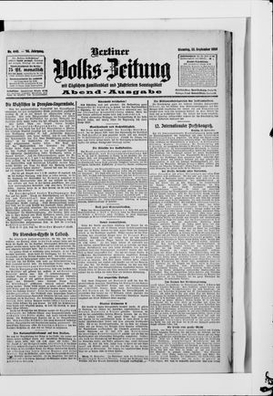 Berliner Volkszeitung vom 22.09.1908