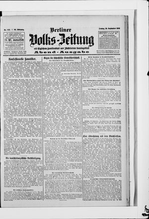 Berliner Volkszeitung on Sep 25, 1908