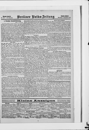Berliner Volkszeitung vom 30.09.1908