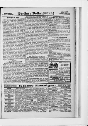 Berliner Volkszeitung vom 04.10.1908