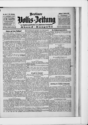 Berliner Volkszeitung on Oct 5, 1908
