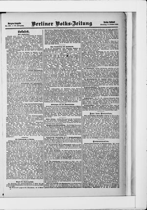 Berliner Volkszeitung vom 06.10.1908