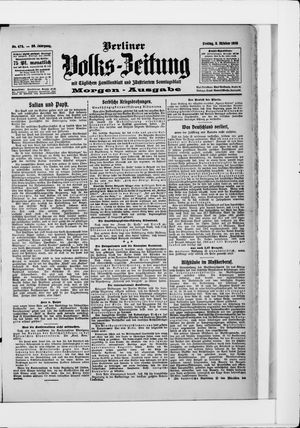 Berliner Volkszeitung vom 09.10.1908
