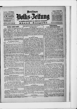 Berliner Volkszeitung vom 09.10.1908
