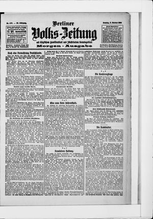 Berliner Volkszeitung vom 11.10.1908