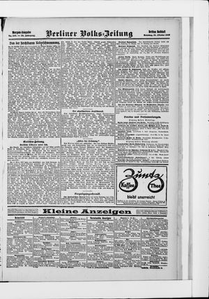 Berliner Volkszeitung vom 25.10.1908