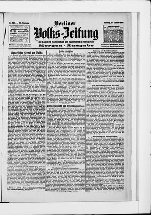 Berliner Volkszeitung vom 27.10.1908