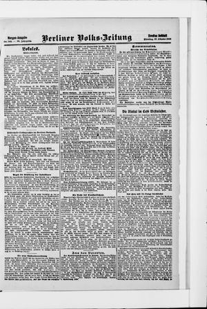 Berliner Volkszeitung vom 27.10.1908