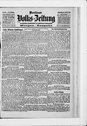 Berliner Volkszeitung vom 29.10.1908
