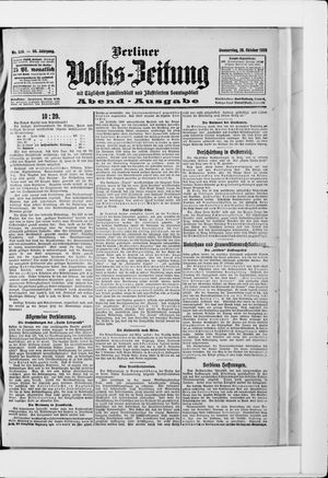 Berliner Volkszeitung vom 29.10.1908