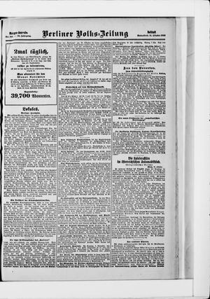 Berliner Volkszeitung vom 31.10.1908