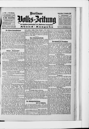 Berliner Volkszeitung vom 05.11.1908