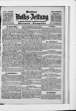 Berliner Volkszeitung vom 06.11.1908