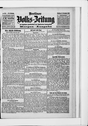 Berliner Volkszeitung vom 10.11.1908