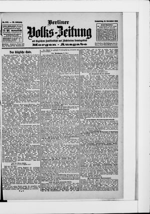 Berliner Volkszeitung vom 12.11.1908