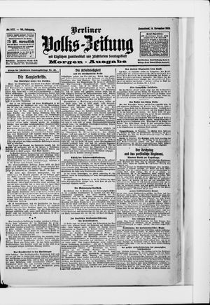 Berliner Volkszeitung on Nov 14, 1908
